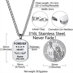 Personalized Ashes Necklace - Forever In My Heart