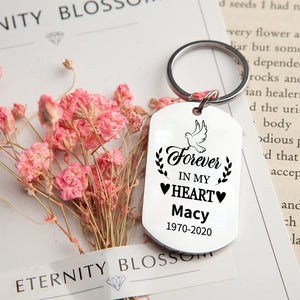 Personalized Engraved Silver Keychain-5