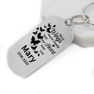 Personalized Engraved Silver Keychain-3
