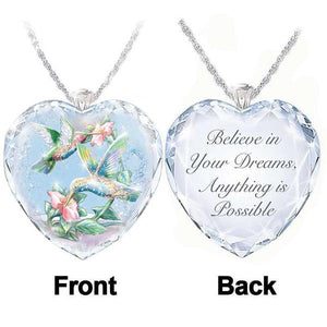 Elegant Hummingbird Crystal Pendant Ring for Women