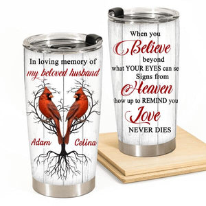 In Loving Memory Of My Beloved Husband Personalized Tumbler
