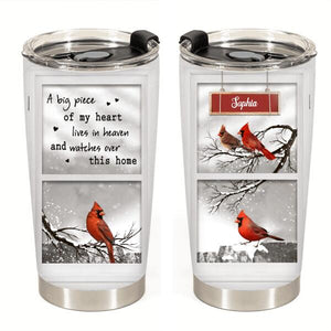 A Big Piece Of My Heart Lives In Heaven Personalized Tumbler