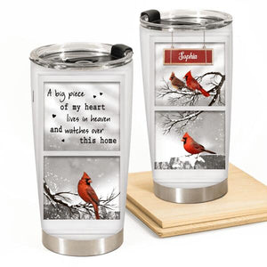 A Big Piece Of My Heart Lives In Heaven Personalized Tumbler