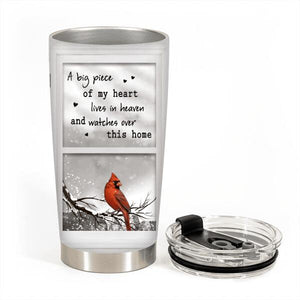 A Big Piece Of My Heart Lives In Heaven Personalized Tumbler