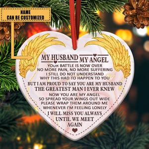 My Love My Angel Memorial Personalized Ceramic Ornament