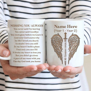 Missing You Always - Personalized Mug - Unique Memorial Family Gift