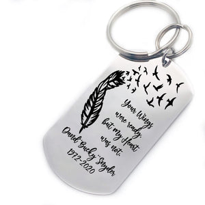 Personalized Engraved Silver Keychain