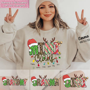 Personalized Christmas Sweatshirt For Grandma/Mom - Customize Kids
