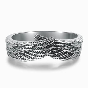Personalized Name Angel Wing Ring