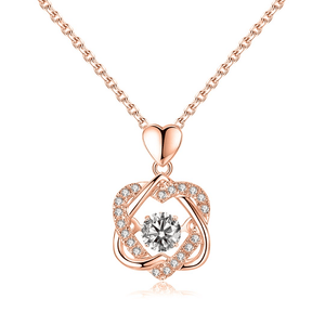 S925 Not Sisters By Blood But Sisters By Heart Love Knot Necklace