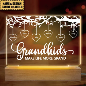 Grandkids Make Life More Grand - Family Personalized 3D LED Light Lamp