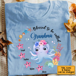 Blessed To Be Called Grandma Sea Animals Shirt