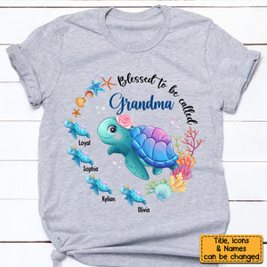 Blessed To Be Called Grandma Sea Animals Shirt