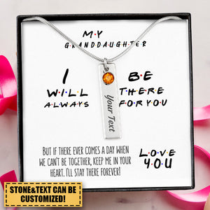 Personalized Engraved Granddaughter Birthstone Necklace