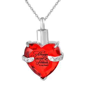 Heart-shaped Cremation Ashes Storage Necklace