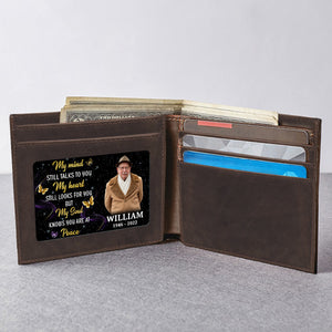 My Mind Still Talks To You - Memorial Personalized Wallet Card