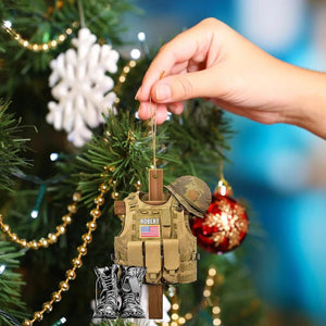 Military Tactical Vest Custom Name Personalized Ornament-Xmas Gift