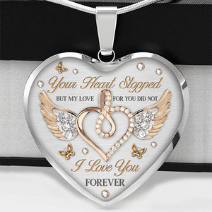 I Love You Forever Heart Memorial Necklace