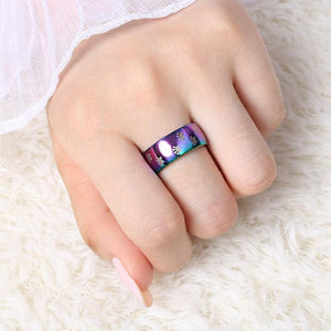 Rainbow Paw Print Ring