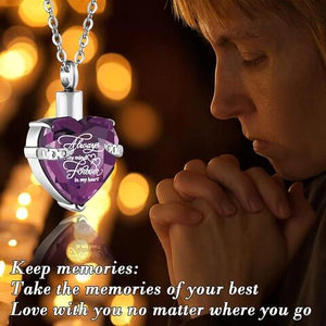 Heart-shaped Cremation Ashes Storage Necklace