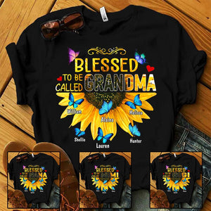 Blessed to be called Grandma sunflower Gift, nana,grandma shirt, mother's day gift
