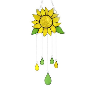 SUNFLOWER Stained Glass Wind Chime Sun Catcher Windchime