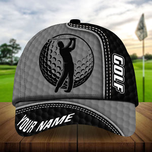 Premium Cool Golfer And Ball, Golf Personalized Hats Multicolored