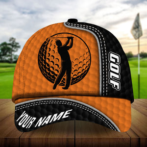 Premium Cool Golfer And Ball, Golf Personalized Hats Multicolored