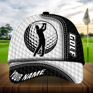Premium Cool Golfer And Ball, Golf Personalized Hats Multicolored