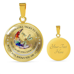 My Mind Talks To You Personalized Necklace With Back Engraving