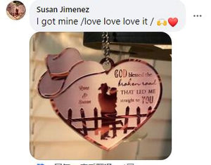 Couple Cowboy And Cowgirl God Blessed Personalized Ornament