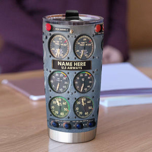 Personalized Flight Instruments Panel Tumbler