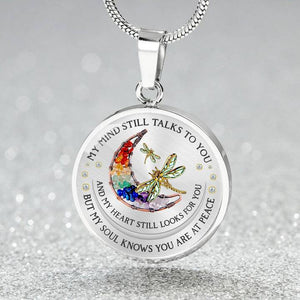 My Mind Talks To You Personalized Necklace With Back Engraving