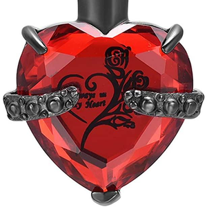 constantlife Crystal Heart Shape Cremation Jewelry Memorial Urn Necklace