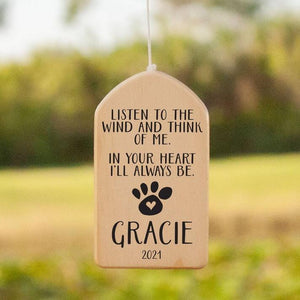 Personalized Always In Your Heart Wind Chime