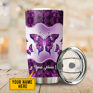 Personalized Butterfly Steel Stainless Tumbler