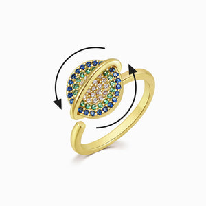 To My Granddaughter Rotating Planet Spinning Anxiety Ring