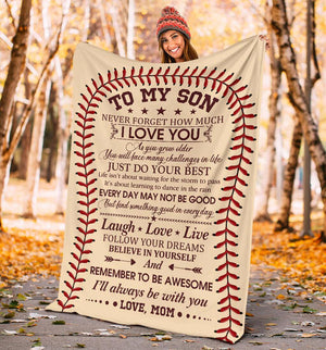 I Will Always Be With You Personalized Blanket For Baseball Lover