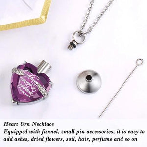 Heart-shaped Cremation Ashes Storage Necklace