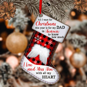 How Much I Miss You Christmas Ornament