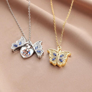 Butterfly Picture Locket Necklace