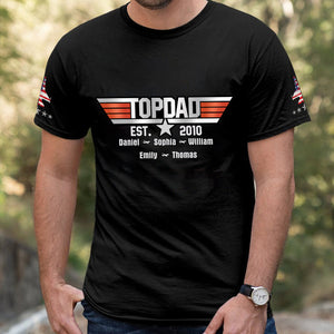 Personalized Top Papa Top Dad Est - Gift Idea For Father's Day Grandpa Birthday