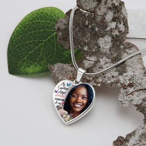 Guardian Angel Heart Personalized Necklace