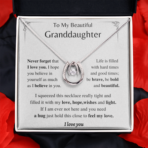 Be Bold and Beautiful - Horse Shoe Necklace-Granddaughter Gift