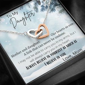 Hearts As One Daughter Necklace