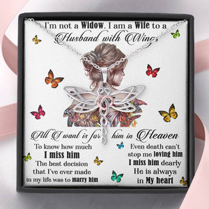 I'm Not A Widow Dragonfly Necklace