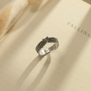 Personalized Name Angel Wing Ring