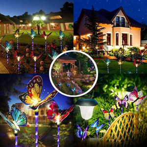 Solar Garden Butterfly Lights Outdoor Decor