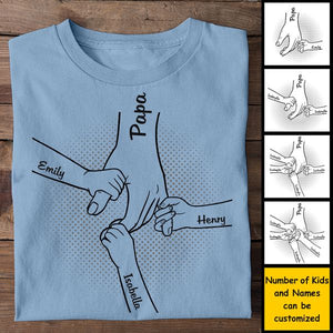 Hand In Hand, I Will Always Protect You - Family Personalized Custom T-shirt