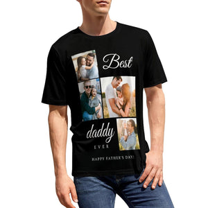 Custom Photo&Text Best Daddy T-Shirt Gift Shirt for Father's Day